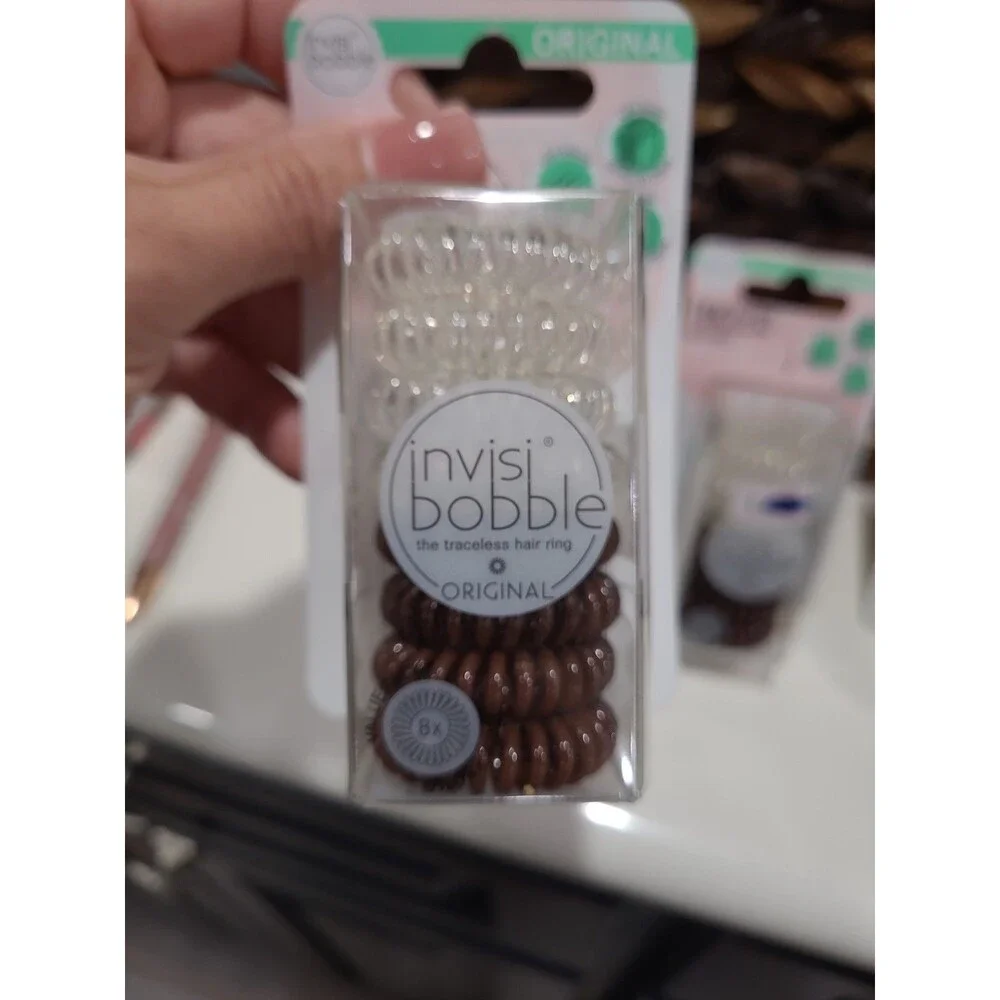 3 Invisibobble ORIGINAL Multipack 8 pieces Crystal Clear/brown 24 Total HB